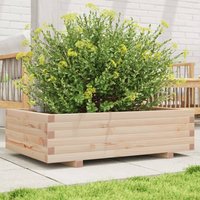 Berkfield Home Garden Planter 90x60x26.5 cm Solid Wood Pine in Brown