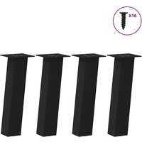 Berkfield Home Coffee Table Legs 4 pcs Black 42 cm Steel