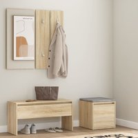 Berkfield Home Hallway Furniture Set Sonoma Oak Engineered Wood in Brown
