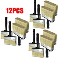 VOGREX 12x Shed Fence Brush 5" Multipurpose Wide Block Paint Paste Wood in Black