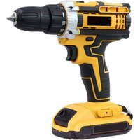VOGREX 21V Cordless Drill Combi Driver High Power Electric Screwdriver Set in Yellow
