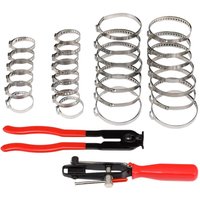 VOGREX 42PCS CV Boot Clips Kit Stainless Steel CV Joint Crimp Clamp in Red