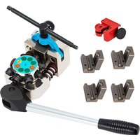 VOGREX Brake Line Flaring Tool Kit Double Flaring Tool 45° for 3/16" to 3/8" Tube Set in Black