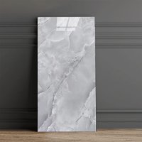 Hinsinc Home Decor 12x Self-Adhesive Marble Tiles Wall Sticker Stick On Kitchen Bathroom in Grey