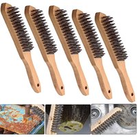 Hinsinc 5pc Steel Wire Brush Heavy Duty Rust Removal Tool