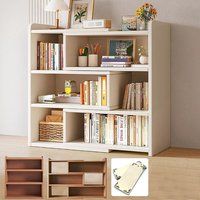 Hinsinc Wooden Shelf Bookcase Shelving 4 Tier Display Storage Unit Stand in White