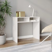 EONLION 80cm White Wood Console Table PC Laptop Computer Desk Office