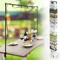 EONLION Black Metal Over Table Tabletop Rod Hanging Lever Stand Display Pole Decoration