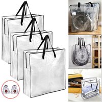 Hinsinc 3 X DIMPA STORAGE CLEAR REUSABLE HEAVY DUTY LAUNDRY BAGS Moth & Moisture Proof