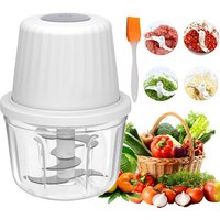 Hinsinc For Nut Vegetable Fruit Food 400ML Mini Food Chopper Blender Processor in White