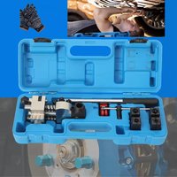 Hinsinc Professional Flaring Tool Brake Tube Pipe 4xDies Fuel Lines 3/16" 3/8" in Blue