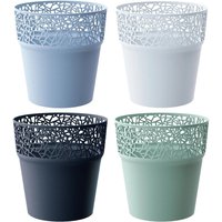 EONLION Tree Mini Planter Pots for Plants - Modern Indoor Outdoor Herb Garden in Green