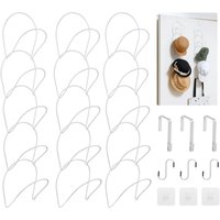 Hinsinc 15 Pack Heavy Duty Hat Rack Over Door Wall Mounted Hanger in White