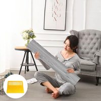 SPETLEK 5m² Self Adhesive Vinyl Flooring Wood Effect Planks Kitchen Bathroom in Grey