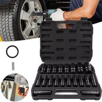 SPETLEK 20PCS Deep Impact Socket Set 1/2 " Drive in Black