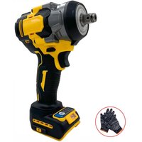 SPETLEK 800Nm Cordless Impact Wrench Dewalt 18V Battery 12 Brushless UK in Yellow
