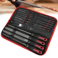 SPETLEK 20pc Metal File & Needle Set Round Flat Triangular Half Round Square in Black