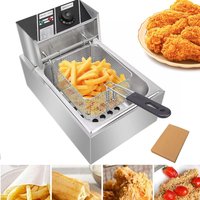SPETLEK 10L Commercial Electric Deep Fryer Chip Pan Basket Stainless Steel in Silver