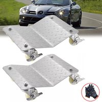 SPETLEK 2Pc Car Wheel Dolly Premium Ball Bearings Skate Furniture Car Mover in Silver