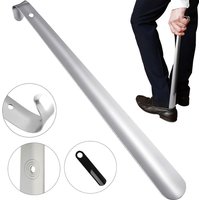SPETLEK 2x Long Stainless Steel Shoe Horn Tool Metal Boot Wellie Remover in Silver