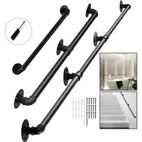 SPETLEK Handrail Stair Rail Grab Balustrade Metal Staircase in Black