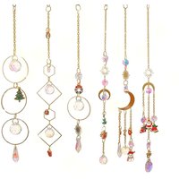 Hinsinc 6pcs Crystal Suncatcher Prism Rainbow Maker Window Hanging