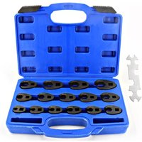 SPETLEK 17pc Metric Crowfoot Wrench Set 8-24mm Drive Large Crows Foot Spanner in Blue