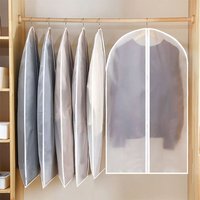 SPETLEK 10Pcs Clear Polythene Garment Covers Suit Dress Coat Dust Protector