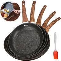 SPETLEK Non Stick Black Frying Pan Ceramic Granite Marble Coated Pan