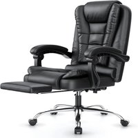Hinsinc Executive Desk Chair 2Point Massage High Back Office Swivel Chair in Black