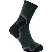 Dr Hunter Men's 1 Pack Thick Warm Merino Wool Thermal Hiking Socks in Green | Size: 12-14