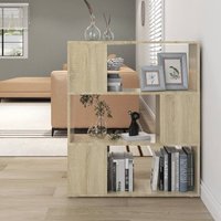 Berkfield Home Book Cabinet Room Divider Sonoma Oak 80x24x94 cm Engineered Wood in Brown | Size: 80 x 24 x 94 cm