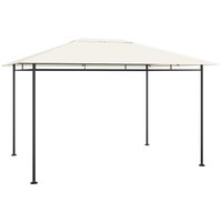 Berkfield Home Gazebo 384x281x270 cm Cream 180 g/m ² in Beige | Size: 384 x 281 x 270 cm