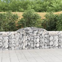 Berkfield Home Arched Gabion Baskets 10 pcs 300x30x80/100 cm Galvanised Iron in Silver