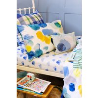Wee Blue Bell 'Dreamer Clouds' Fitted Sheet in Blue | Size: Toddler