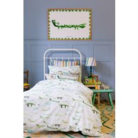 Wee Blue Bell 'Stick Crocs' Duvet Cover Set in Green | Size: Single