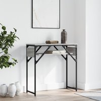 Berkfield Home Console Table with Shelf Grey Sonoma 75x30x75cm Engineered Wood | Size: 75 x 30 x 75 cm