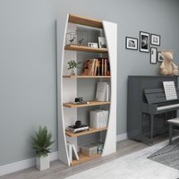 Destina Home Nestor Bookcase Bookshelf Shelving Unit with 5 Tier Open Shelves in Light Brown | Size: 1 Pack