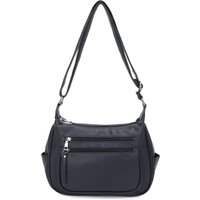 Fontanella Fashion Women's Orrin Strap Adjustable PU Leather Multi Pocket Practical Crossbody Bag in Navy