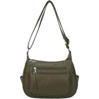 Fontanella Fashion Women's Orrin Strap Adjustable PU Leather Multi Pocket Practical Crossbody Bag in Olive