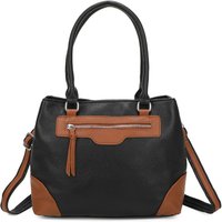 Fontanella Fashion Women's Olivette PU Leather 2 Compartments Multi Pocket Practical Hobo Bag in Black