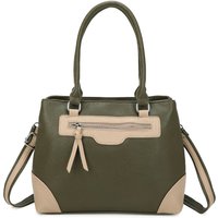 Fontanella Fashion Women's Olivette PU Leather 2 Compartments Multi Pocket Practical Hobo Bag in Olive
