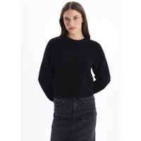 Crew Neck Knitted Jumper Textured Detail