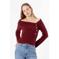 Knitted Blouse Button Detail