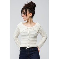 Knitted Cardigan Button Detail