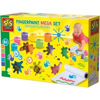 SES Creative Fingerpaint Mega Set 6 Colours x 110mL | Size: 1 Pack