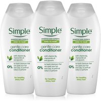 Simple Women's Kind to Hair Gentle Care 'Conditioner', 3pk x 400ml in White