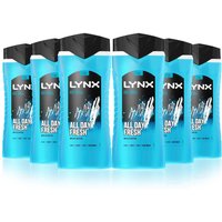 Lynx Men's Ice Chill 12H Fragrance Shower Gel 'Bodywash', 6x 500ml in Blue