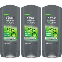 Dove Men's Men+Care 'Body & Face Wash' Extra Fresh, Refreshing, 3x400ml in Grey