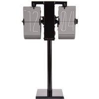 PRESENT TIME Karlsson No Case Mini Flip Clock Rack - Black/Grey in Black